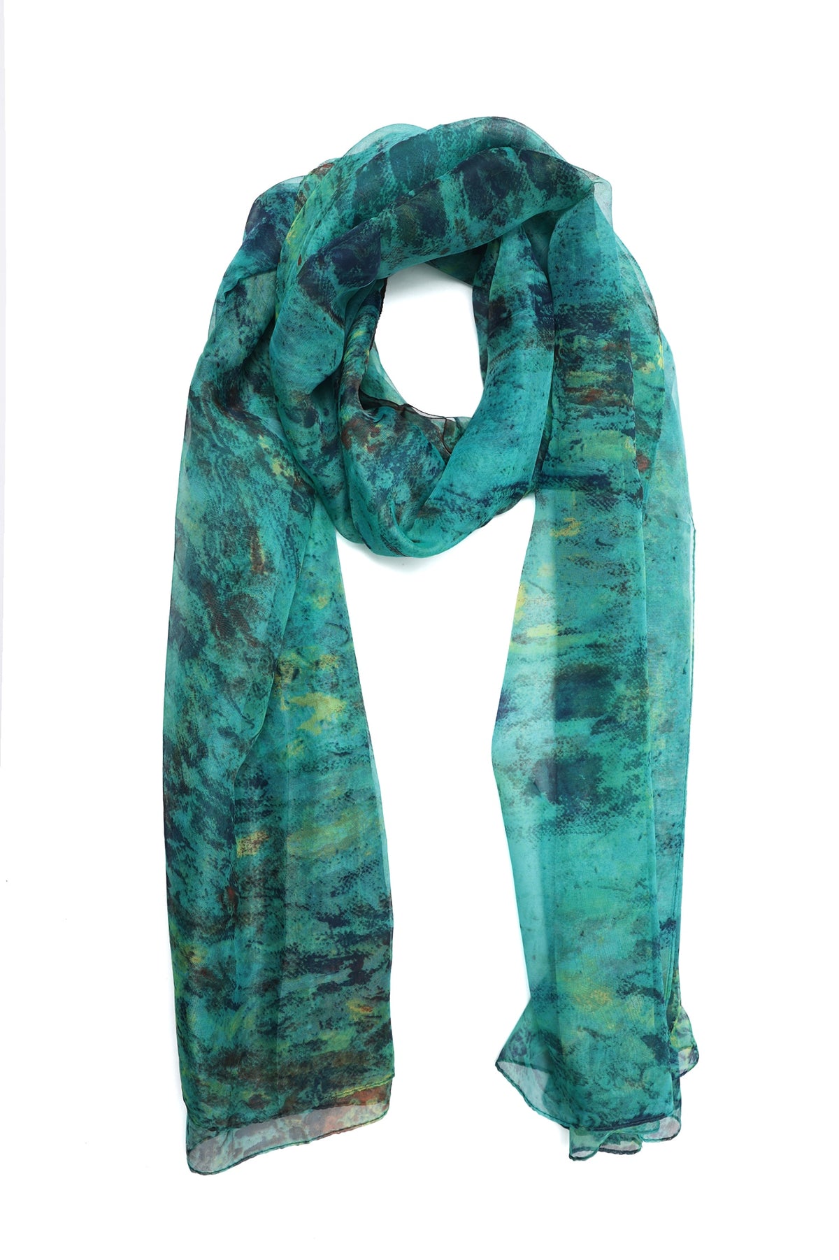 CANVAS MIST SCARF-AQUA