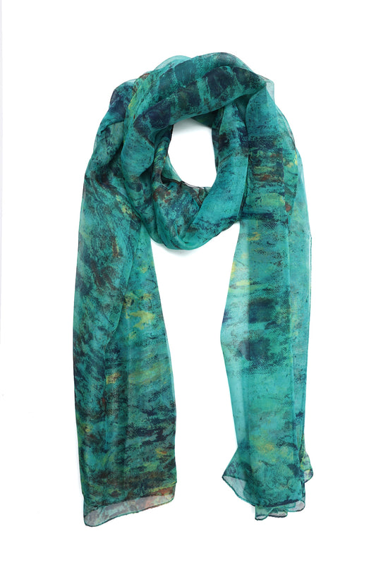 CANVAS MIST SCARF-AQUA