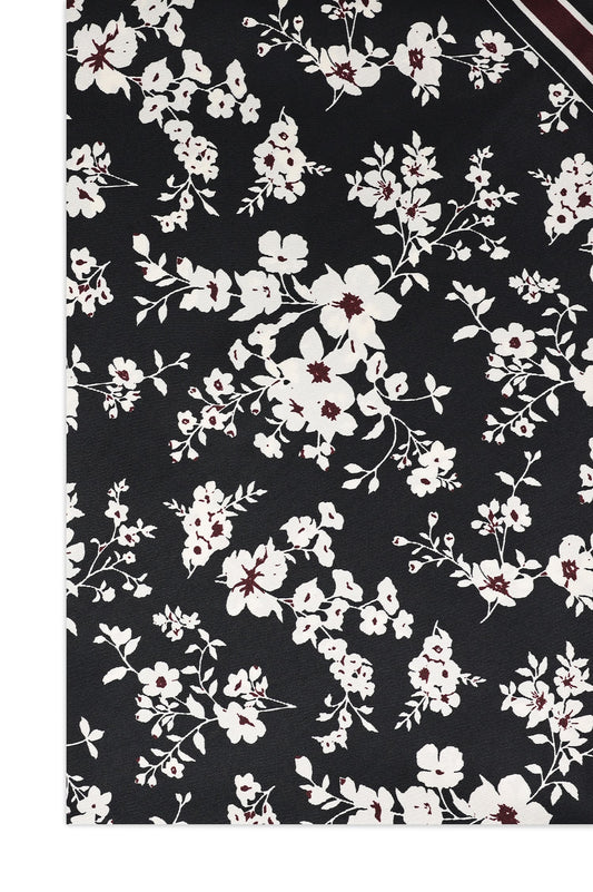 PETAL TWILL WRAP-BLK/WHT