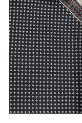 SIGNET PATTERN SCARF-WHT/BLK