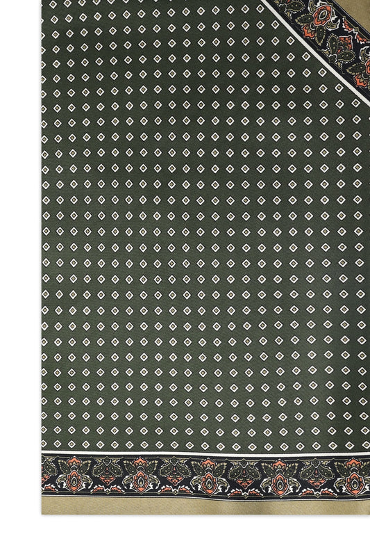 SIGNET PATTERN SCARF-KHAKI