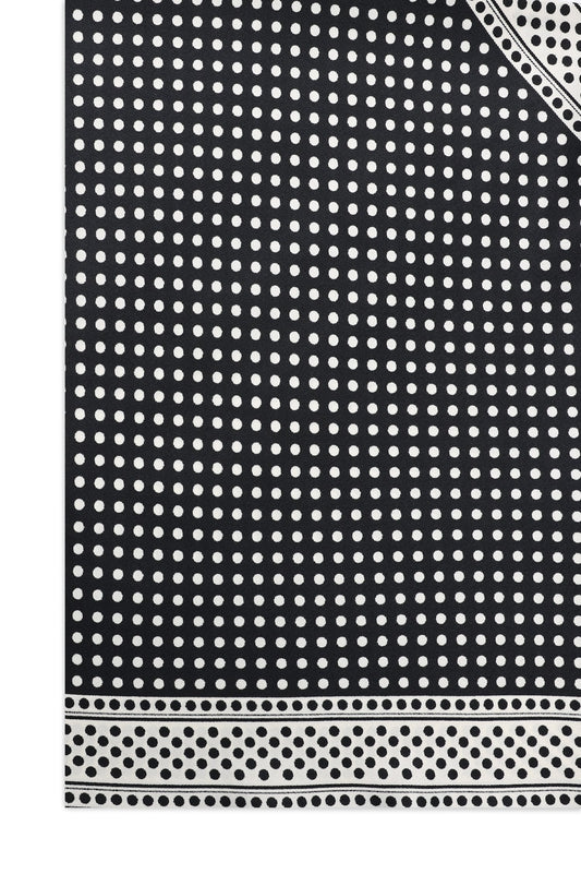 MOSAIC SILK SCARF-BLK