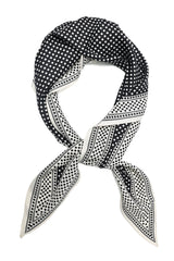 MOSAIC SILK SCARF-BLK