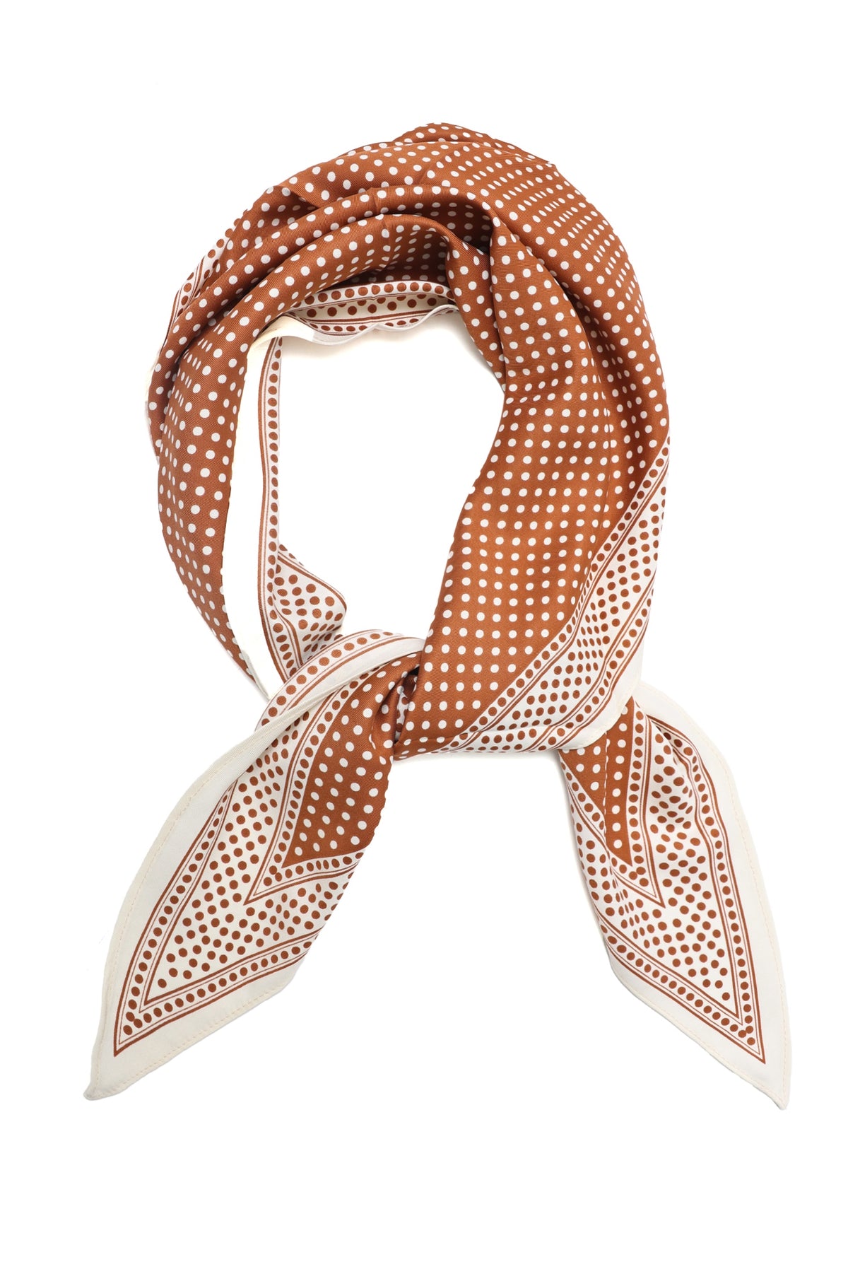 MOSAIC SILK SCARF-RUST