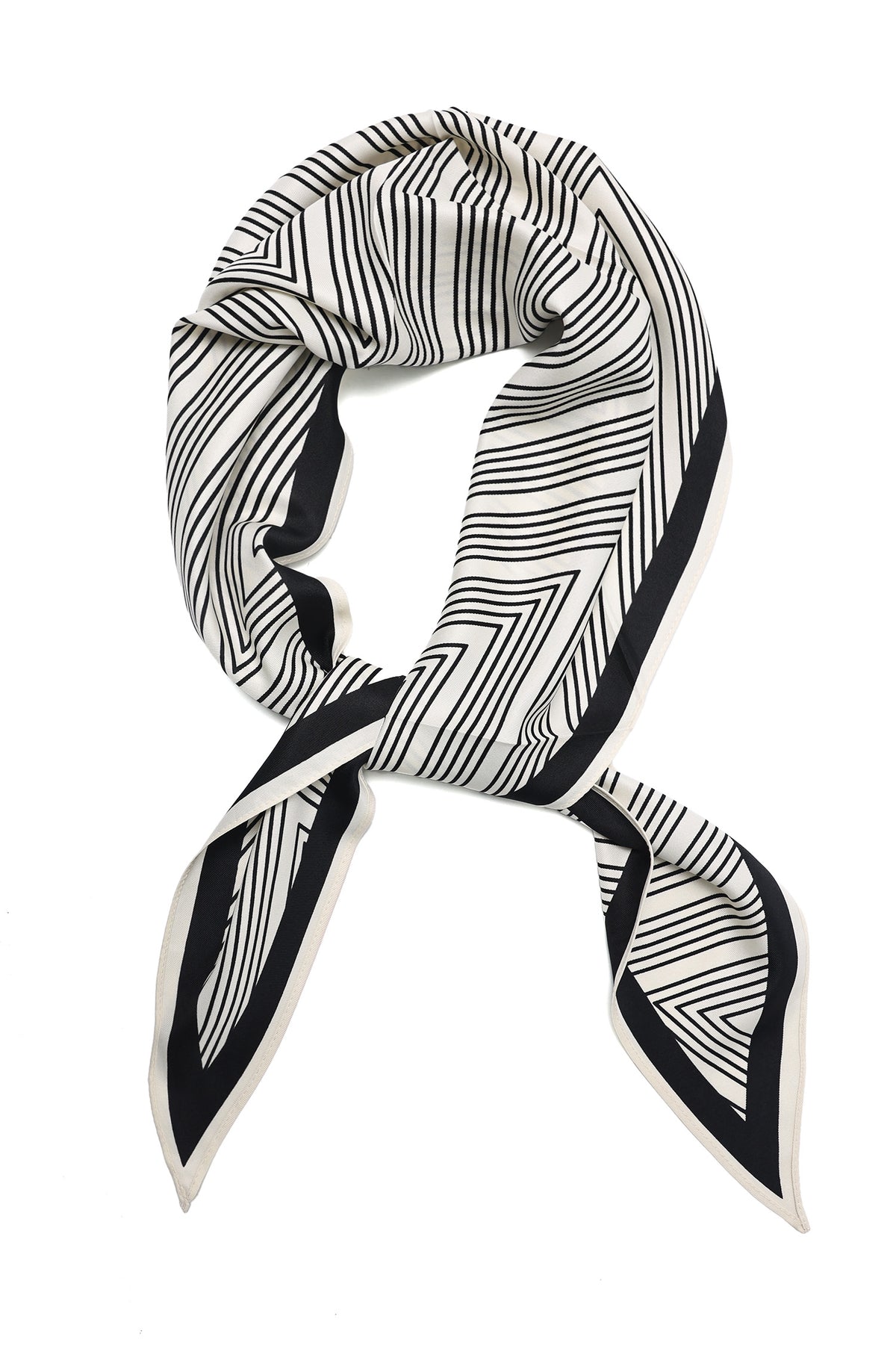 LINEAR FLOW SCARF-WHITE