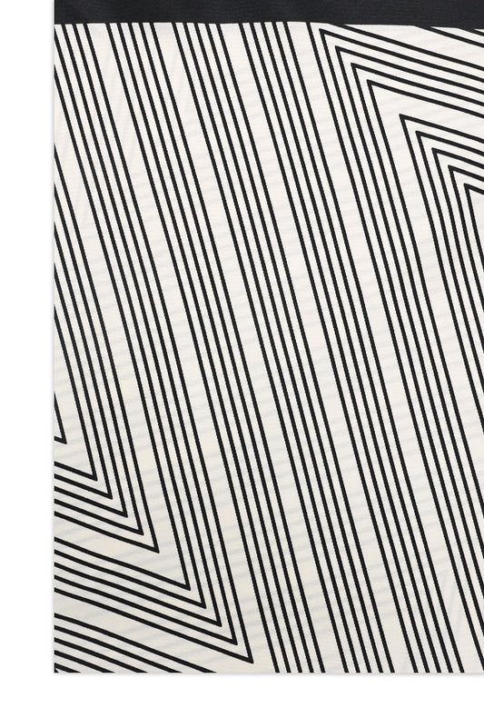 LINEAR FLOW SCARF-WHITE