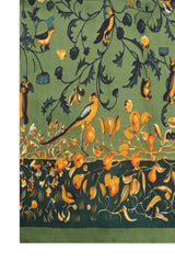 NATURE ILLUSTRATION SCARF-MOSS/GRN