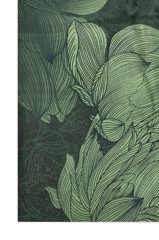LUXURIOUS PETAL TEXTURE SCARF-DK/GRN