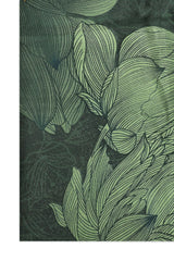 LUXURIOUS PETAL TEXTURE SCARF-DK/GRN
