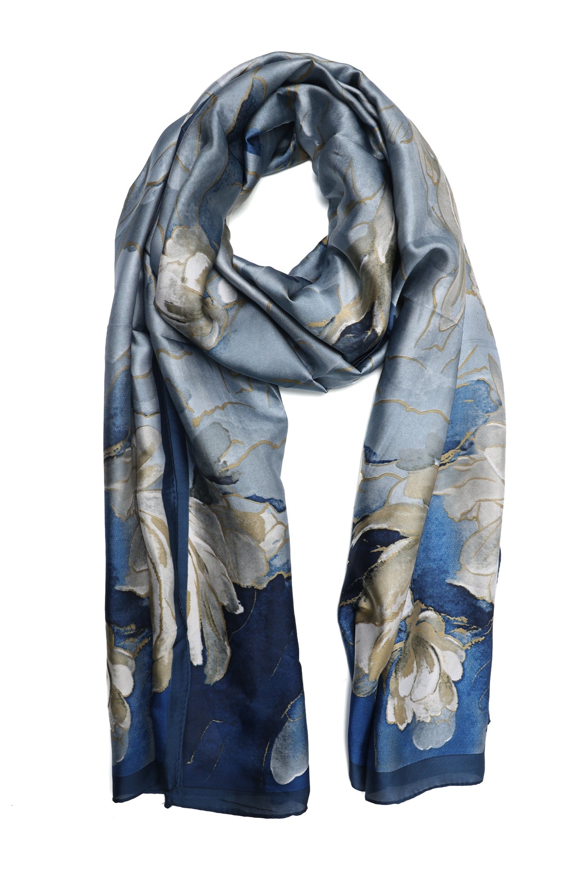 COLOR WHISPER SCARF-BLUE
