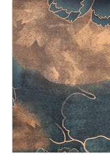 MAJESTIC MEADOW SCARF-DK/TEAL