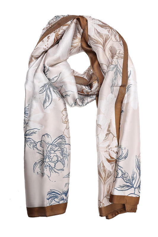FLORA SILKEN WRAP-WHITE