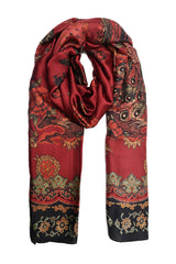 PALACE ART SEASON SCARF-MAROON