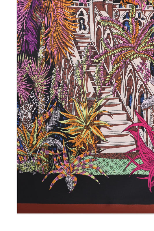SPRING SKETCH LUXURY SCARF-MULTI