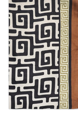 MAZE ART STOLE-WHT/MUSTARD