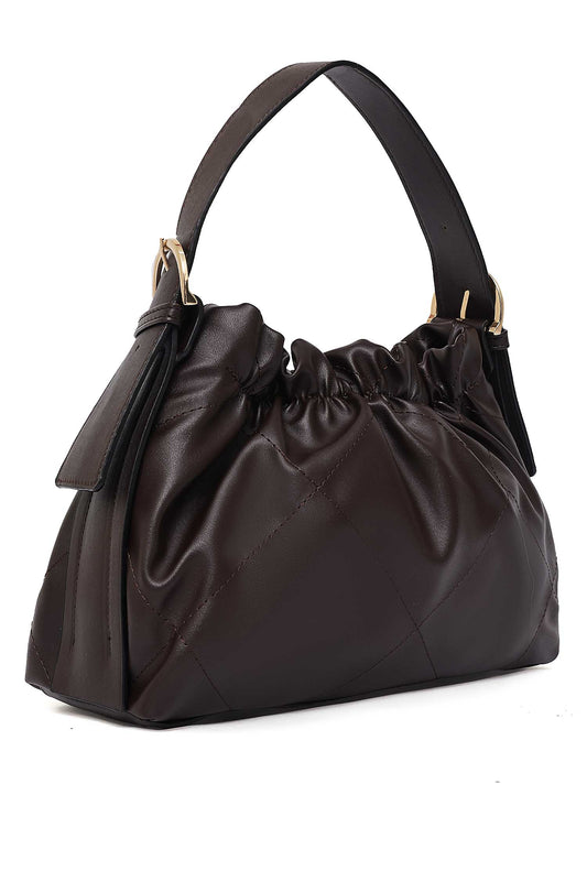 RUE PUFF STITCH BAG-COFFEE