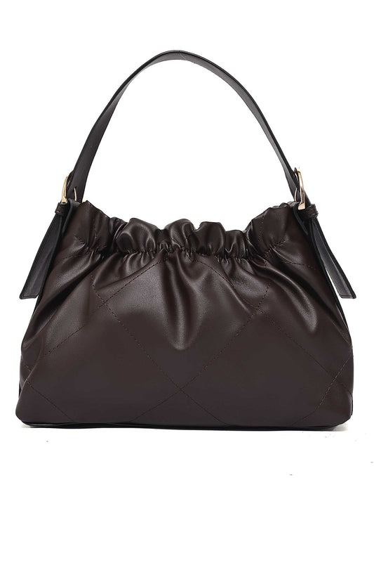 RUE PUFF STITCH BAG-COFFEE