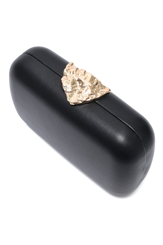 BOLD EVENING CLUTCH-BLACK