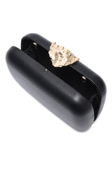 BOLD EVENING CLUTCH-BLACK