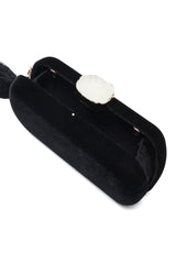 SIGNORA VELVET CLUTCH-BLACK