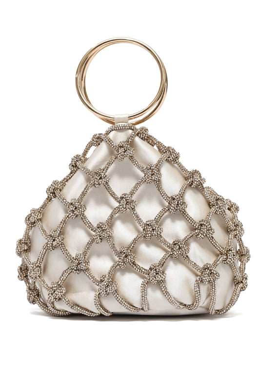 CRYSTAL KNOT RING BAG-GOLD