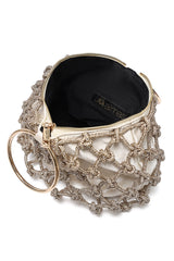 CRYSTAL KNOT RING BAG-GOLD