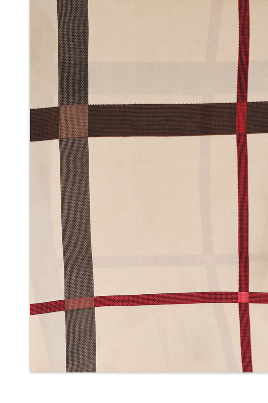 CLASSIC CHECK SCARF-BROWN