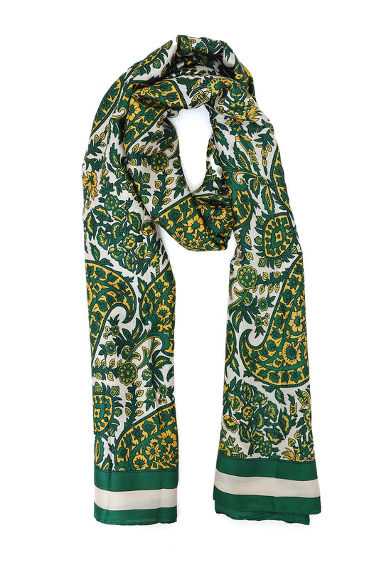 INKORCHID MODERN BLOOM SCARF-GREEN