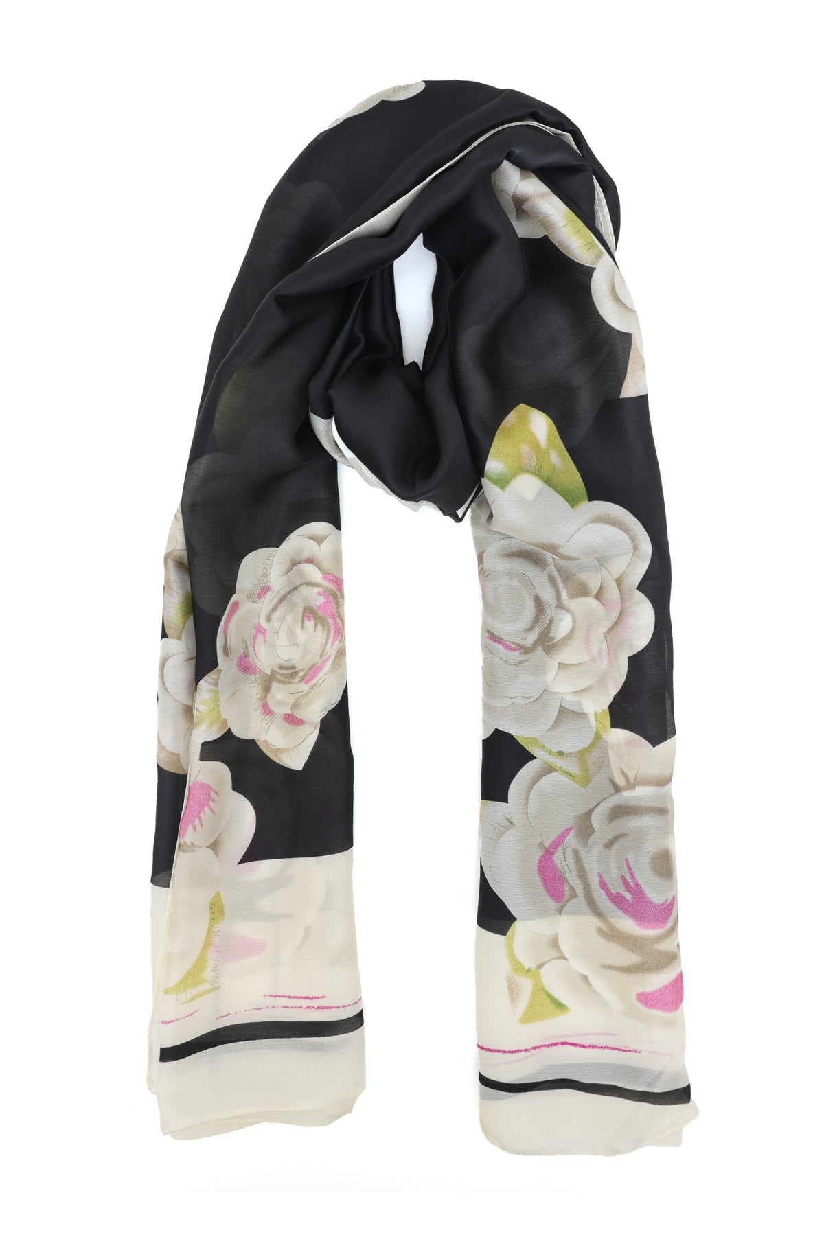 LUXLAVANDA ART INFUSED SCARF-BLACK