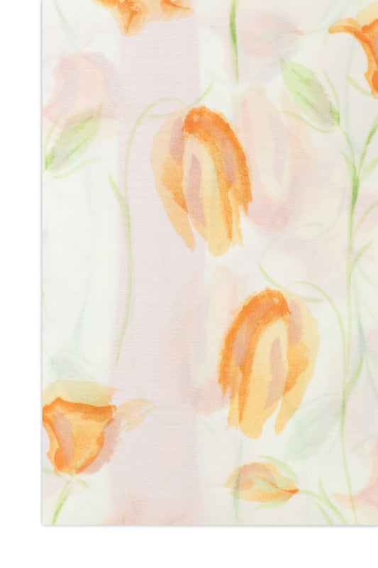 VIOPETAL GLAZED ART SCARF-ORANGE