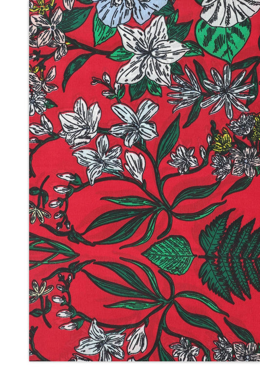 INKORCHID MODERN BLOOM SCARF-RED