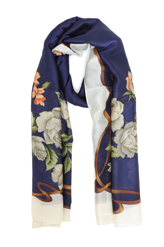 VELAFLOW ABSTRACT LILAC SCARF