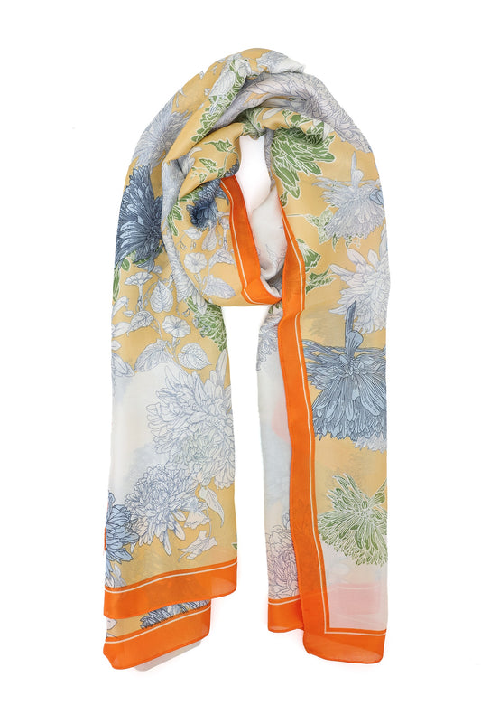 VIOFLAIR MODERN ART SCARF-YELLOW