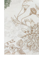 SILKPLUME ABSTRACT FLARE SCARF-BROWN