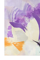 SILKPLUME ABSTRACT FLARE SCARF-PURPLE