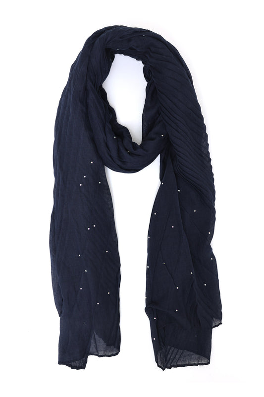 VELAFLOW ABSTRACT LILAC SCARF-NAVY