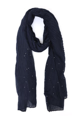 VELAFLOW ABSTRACT LILAC SCARF-NAVY