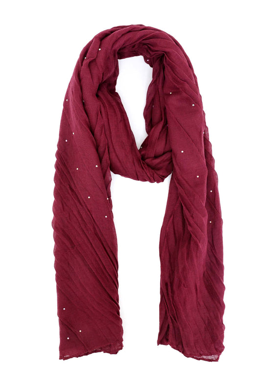 VELAFLOW ABSTRACT LILAC SCARF-RED