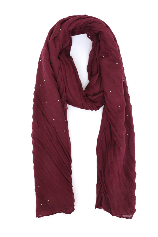 VELAFLOW ABSTRACT LILAC SCARF-MAROON