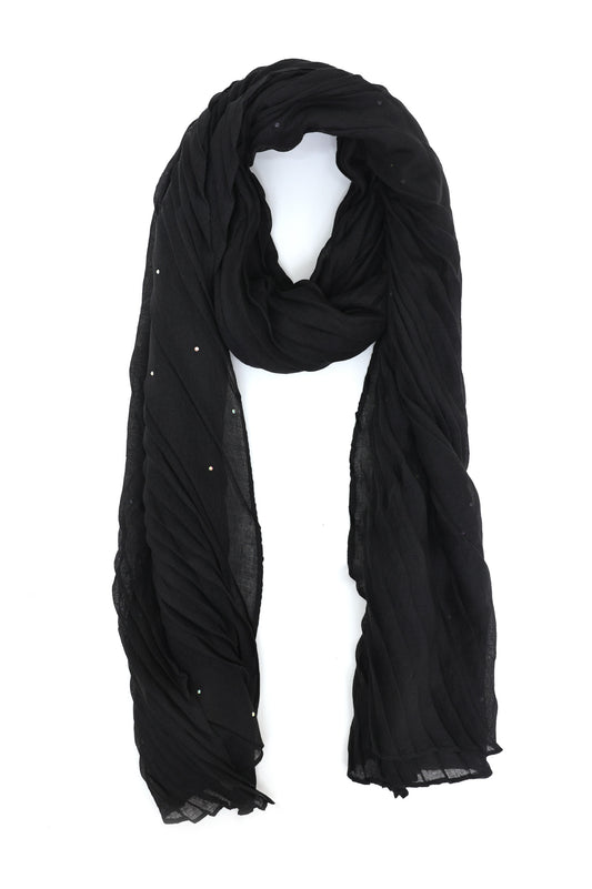 VELAFLOW ABSTRACT LILAC SCARF-BLACK