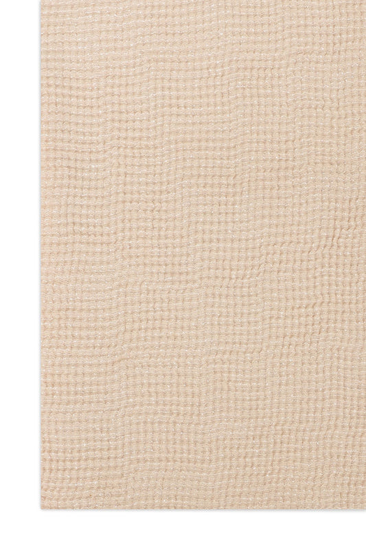 GRACEBEAD TEXTURED TASSEL SCARF-BEIGE