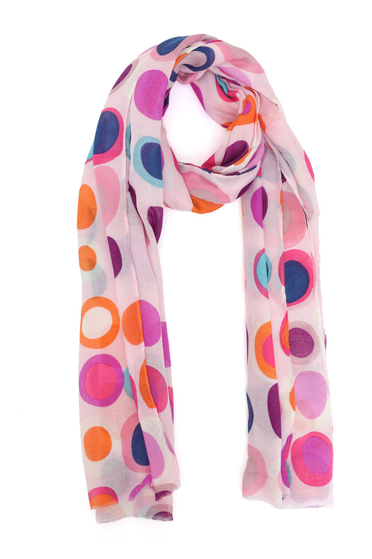 ECHO DOT LAYER SCARF-PINK