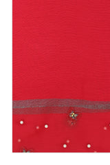 TWILIGHT GARDEN MESH SCARF-RED
