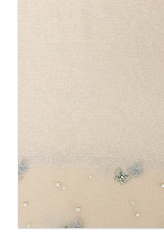 TWILIGHT GARDEN MESH SCARF-BEIGE