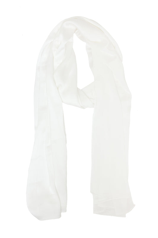 NOCTURNE SHEER SCARF-WHITE