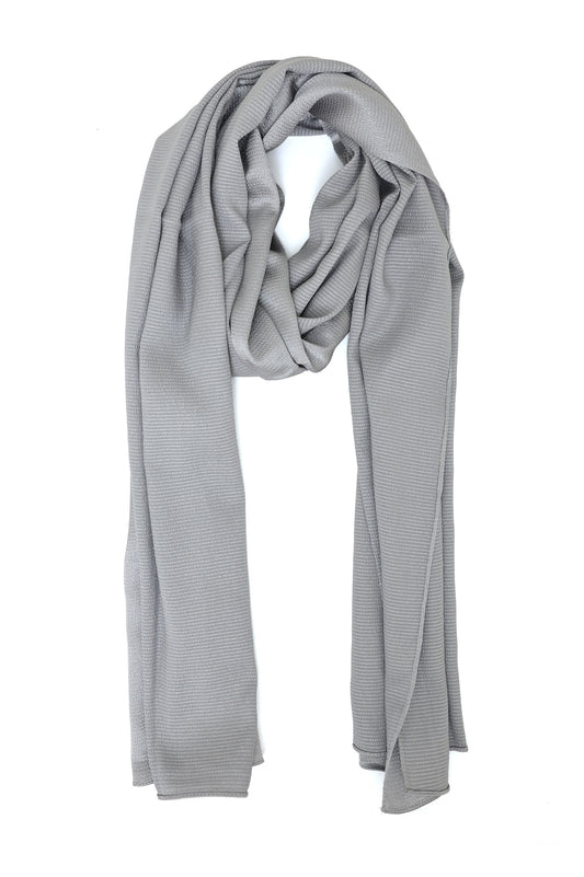 CLOUD-LUX STRIATED SCARF-GREY
