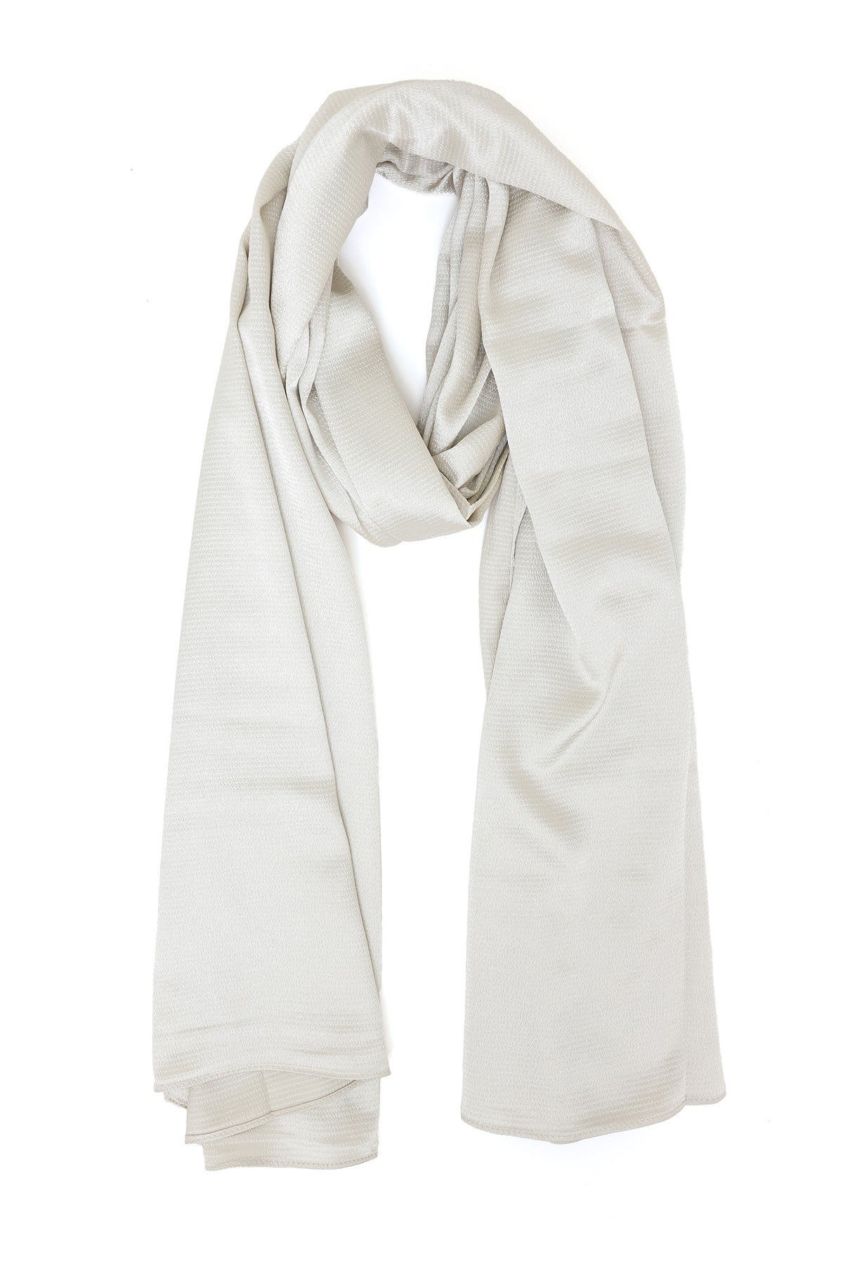 CLOUD-LUX STRIATED SCARF-BEIGE