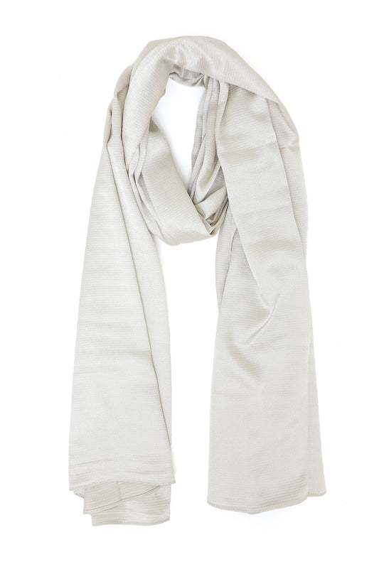 CLOUD-LUX STRIATED SCARF-BEIGE