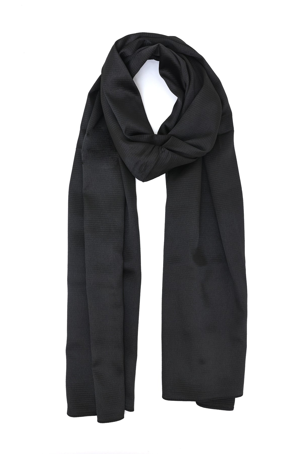 CLOUD-LUX STRIATED SCARF-BLACK