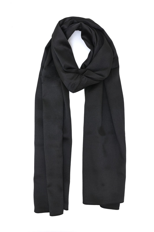CLOUD-LUX STRIATED SCARF-BLACK